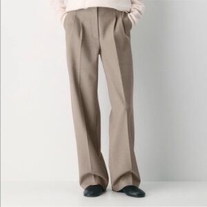 Aritzia Wilfred Effortless Pant In Heather Oat Beige Size 14